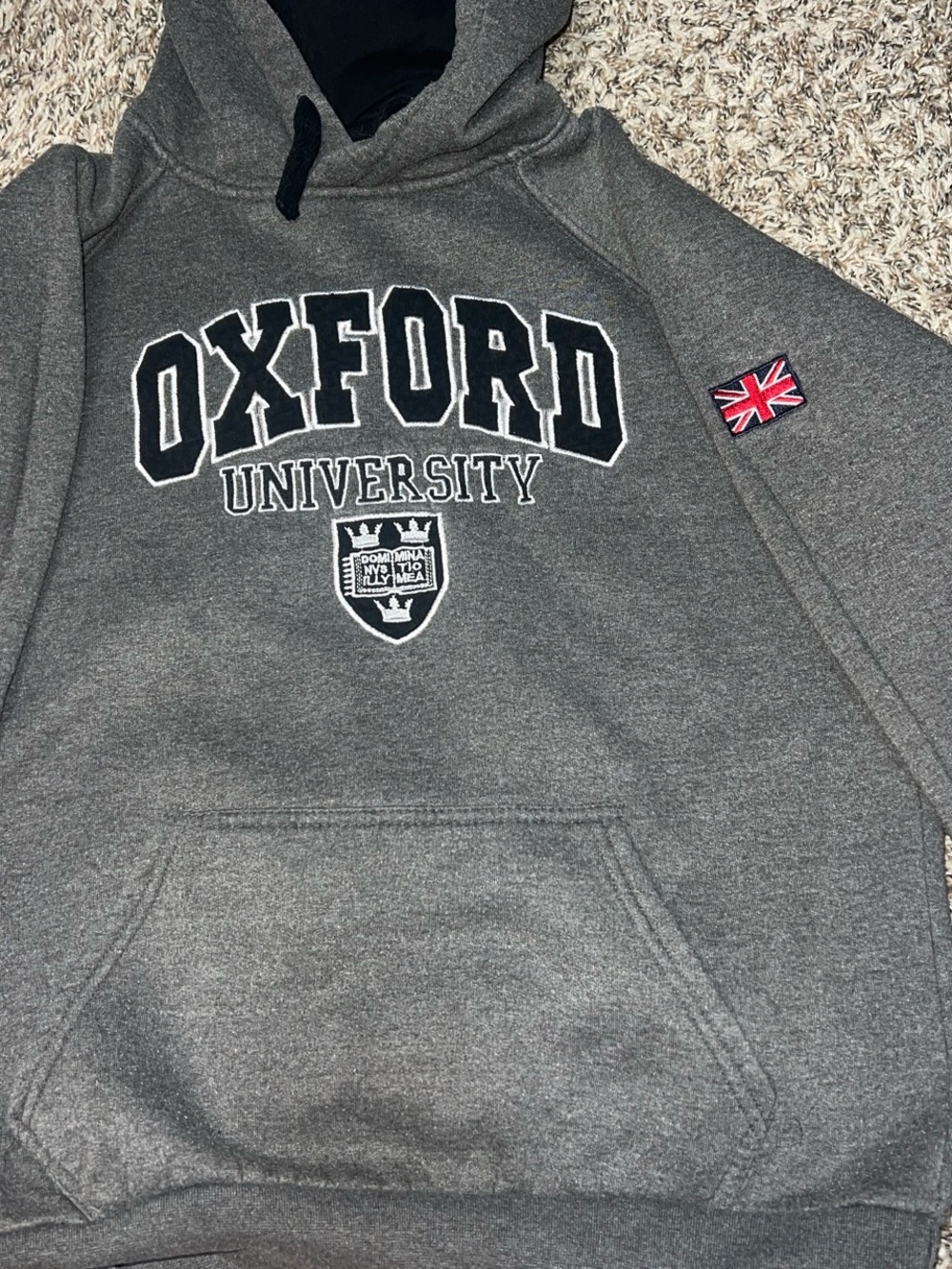 Oxford University Gray Pullover Hoodie